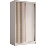 Armoire coulissante helios 120 cm cachemire penderie avec �tag�res