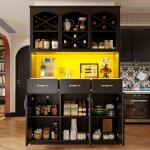 Armoire de cuisine (120 � 40 � 180 cm) haut buffet de cuisine buffet polyvalent armoire � manger meubles ...