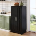 Armoire de cuisine colonne 60x40x120 cm 2 portes rangement minimaliste mdf noir