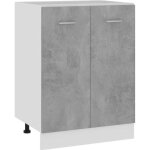 Armoire de cuisine multi - rangements buffet de cuisine gris bton 60x46x815 cm agglomr?7890