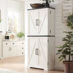 Armoire de cuisine style campagnard colonne de cuisine 183 cm avec portes coulissantes de ange 1 tiroir ...