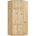 Armoire dangle avec surmeuble akord s100 ch�ne artisan 100 cm 6 portes 100x50x235 cm