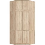 Armoire dangle avec surmeuble akord s100 ch�ne sonoma 100 cm 6 portes 100x50x235 cm