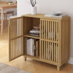 Armoire dappoint sirgerg 77 x 72 x 33 cm bambou naturel