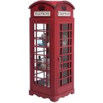 Armoire design cabine tlphonique anglais rouge