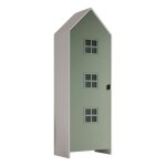 Armoire enfant - casami - bruges - 1 porte - laqu - vert & blanc - 171 cm