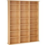 Armoire �tag�re biblioth�que rangement cd / dvd meuble de rangement 1365 cm marron 08 0000231