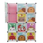 Armoire etag�re plastique enfants 12 cubes rose armoires meubles de rangement pour v�tements chaussures ...