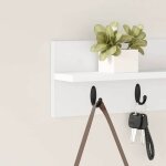 Armoire flottante pour chambre cuisine blanc - lemon� porte - manteau mural blanc 60x105x18cm - bois ...