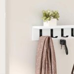 Armoire flottante pour chambre cuisine blanc - lemon� porte - manteau mural blanc 80x105x105cm - bois ...