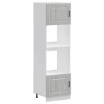 En solde armoires de four(2 pcs) meuble bas pour cuisine kalmar bois ding�nierie gris sonoma a2252