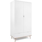 Armoire - göteborg 61 - blanc / chêne sonoma - 2 portes 2 tiroirs - 90 x 180 x 55 cm Armoire - göteborg 61 - blanc / chêne sonoma - 2 portes 2 tiroirs - 90 x 180 x 55 cm