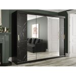 Armoire - armoire hartford 263 420120 - noir mat - 250x200x62cm