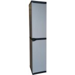 Armoire de rangement extrieur et intrieur 3 tagres - idralite - gris - pvc - montage facile