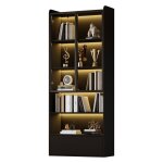 Armoire haute portes vitr�es armoire haute vitr�e avec �clairage led et cloison ouverte vitrines � parfums ...