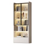 Armoire haute portes vitr�es armoire haute vitr�e avec �clairage led et cloison ouverte vitrines � parfums80 ...