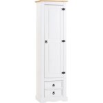Armoire tequila meuble de rangement avec 7 tablettes derrire 1 porte battante et 2 tiroirs en pin massif ...