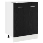 Armoire inf�rieure en bois ding�nierie - vidaxl - ch�ne noir - 60x46x815 cm - grand espace de rangement ...