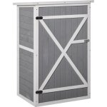 Armoire de jardin en bois de sapin - outsunny - grande porte verrouillable - toit bitum� inclin�