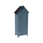 Armoire de jardin cabanon - 77 x 54. 5 x 179 cm - bleu ciel