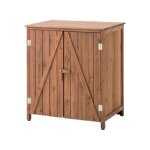 Armoire de jardin - divit - bois de sapin massif - finition laqu�e imperm�able - 2 portes 3 �tag�res