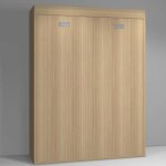 Armoire lit escamotable agata chne couchage 160 cm