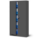 Armoire mtallique c001h casier etagere rangement 4 tagres revtement en poudre 195 cm x 90 cm x 40 ...