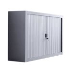 Armoire metallique � portes � rideaux blanc 100x45x100h