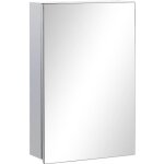 Kleankin - armoire à miroir - acier inoxydable - 39x12x60cm - argent Kleankin - armoire à miroir - acier inoxydable - 39x12x60cm - argent