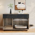 Armoire mobilearmoire pour liti�re de chatavec gamellebac � sablesans liti�rech�ne