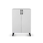 Armoire multifonction - meuble à chaussures catter house rodas blanco 60x33x87 cm 2 portes 3 Étagères ... Armoire multifonction - meuble à chaussures catter house rodas blanco 60x33x87 cm 2 portes 3 Étagères ...