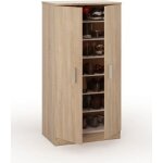 Armoire multifonctionnelle dmora - 2 portes 6 �tag�res - ch�ne