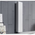 Armoire murale 1 porte 4 compartiments 30 x 180 x 30 cm couleur blanc avec finition brillante aitana ...