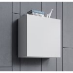 Armoire murale 1 porte 2 compartiments 60 x 60 x 30 cm couleur blanc avec finition brillante aitana q1 ...