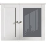Armoire murale blanche miroir 60x16. 59x49 cm - mdf laqu� gain de place rangement pour salle de bain ...