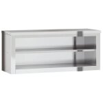 Armoire murale de cuisine en inox - vidaxl - 110x40x46 cm - argent� - acier inoxydable - capacit� 75 ...