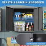 Armoire murale en m�tal avec fermeture de porte & �tag�re - robuste ecologique id�al pour garage atelier ...