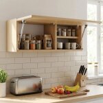 Armoire murale salle de bain 80x30x25cm meuble rangement mural avec �tag�res placard suspendu gain de ...