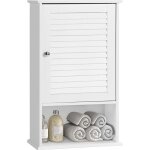 Costway armoire murale pour salle de bain armoire � pharmacie avec �tag�re r�glable avec 1 porte persienne ...