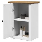Armoire murale de salle de bain - armoire de sol - meuble de rangement et d�tag�re bodo blanc et marron ...