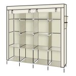 Armoires non tisses 12 tagres 4 poches latrales - pour la chambre  coucher salon - 169. 5 * 44 * ...