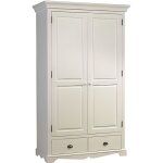 Armoire penderie blanche 2 portes de style anglais