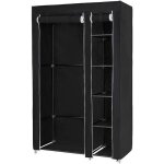 Armoire penderie portable noir - meuble Étagères de rangement diy pour vêtements Armoire penderie portable noir - meuble Étagères de rangement diy pour vêtements