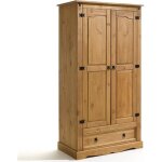 Armoire penderie tequila style mexicain pin massif finition cire