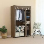 Armoire penderie en tissu caf non - tiss 178 * 110 * 45cm - meuble de chambre contemporain