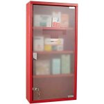 Homcom - armoire  pharmacie - mtal - 30x12x60cm - rouge