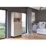 Armoire placard convertible en bureau et table - bb loisir - homi - chne sonoma clair - contemporain ...