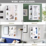 Armoire placard avec miroir suspendue & commodes & meuble haut de rangement de salle de bain / chambre ...