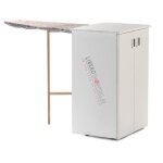 Armoire planche  repasser jolly en bois polyvalent avec portes blanc