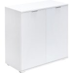 Armoire avec portes 71 x 74 x 35 cm meuble de rangement alba blanc 2 niveaux pour salon salle  manger ...